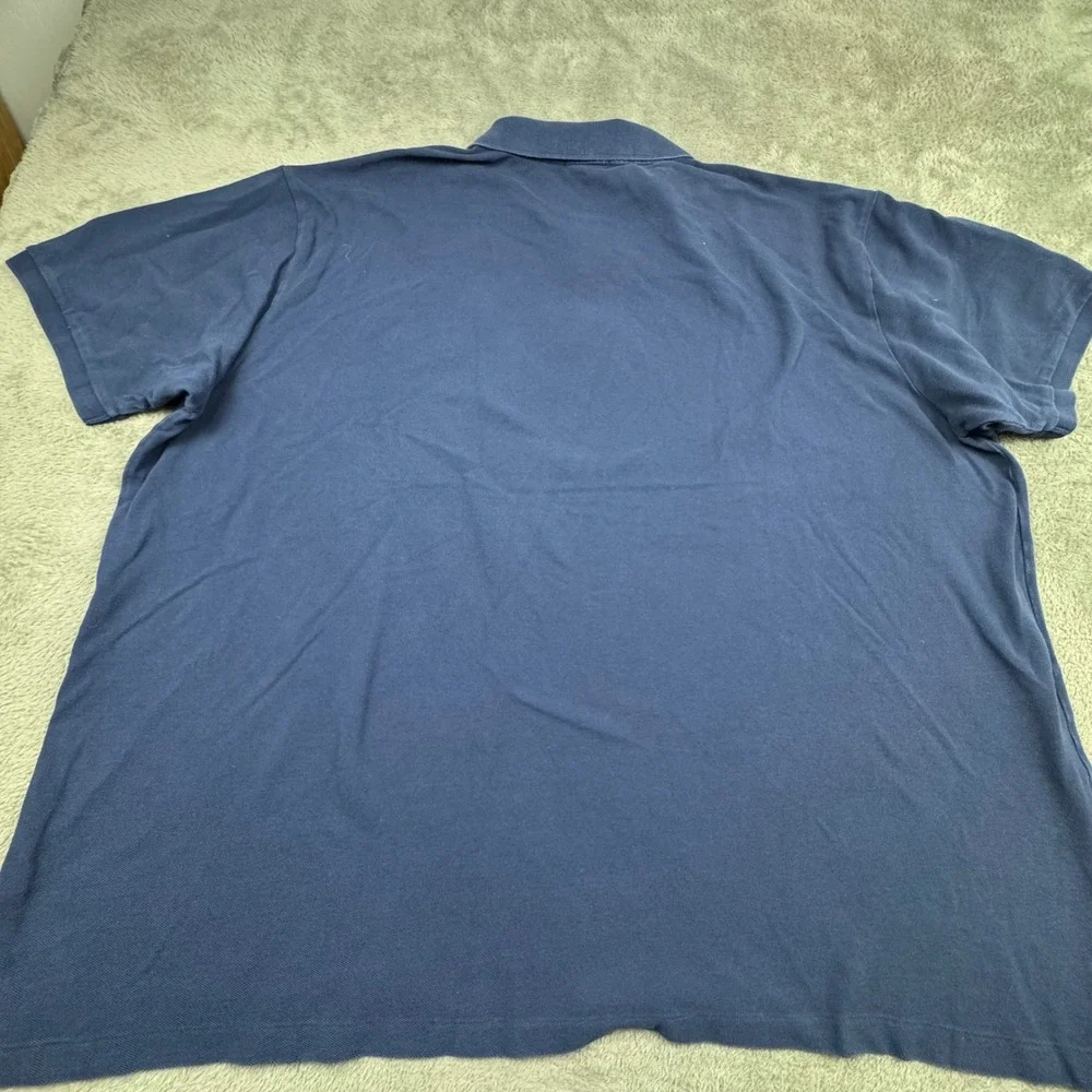 Polo Ralph Lauren Polo Shirt Mens 4XB Navy Blue Excellent Triple Pony Big & Tall
